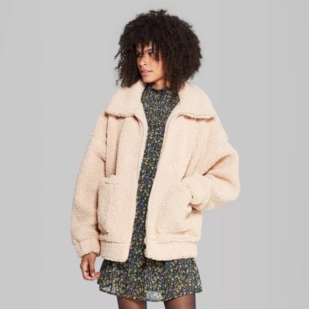 Oversize sherpa jacket